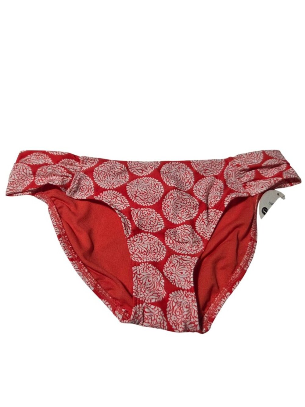Stylus High Waist Bikini Bottoms Size Medium Red White Swimsuit Swimwear Beach